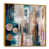 Toile avec cadre flottant or