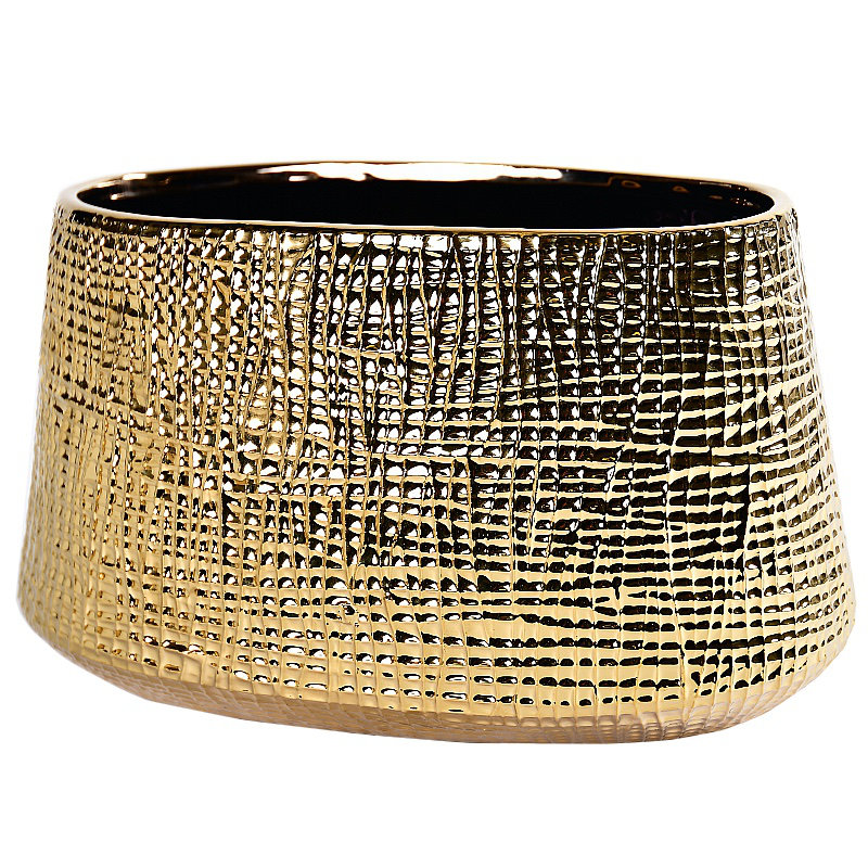 Vase de table en céramique Rajish, Or