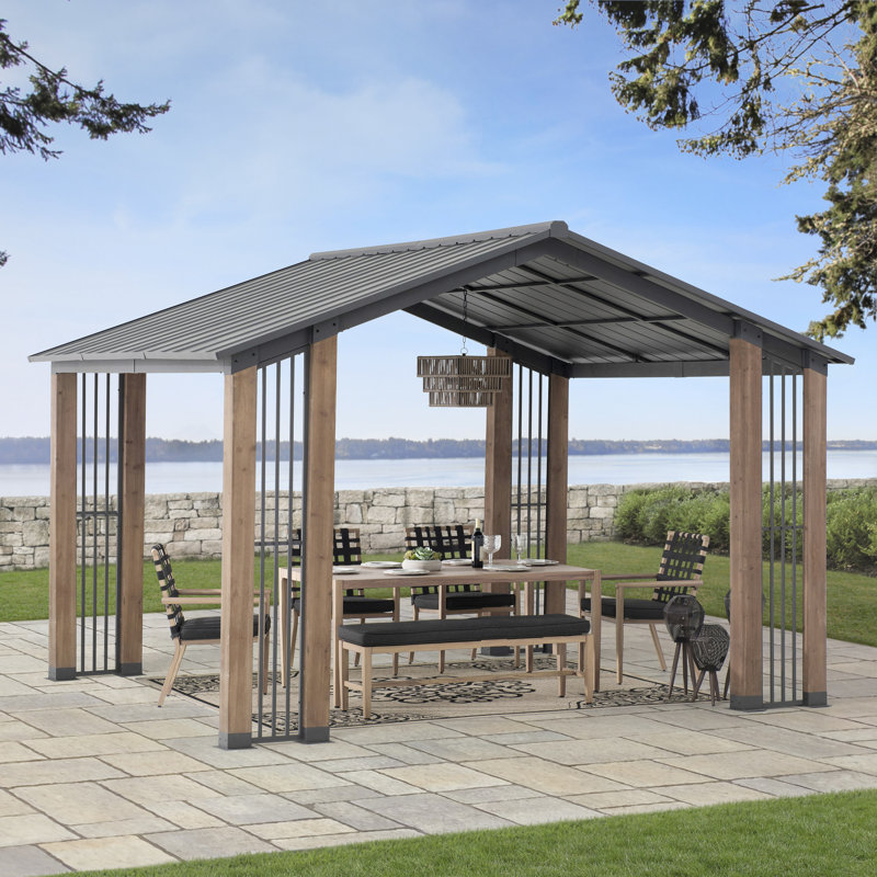 Clint 13 Ft. W x 11 Ft. D Solid Wood Patio Gazebo