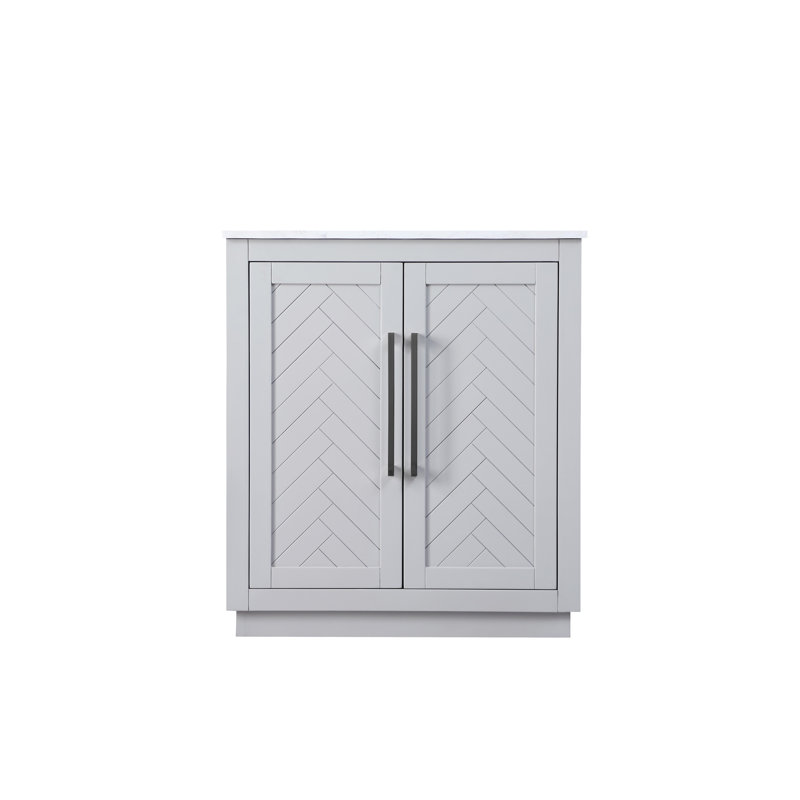 Meuble-lavabo simple 30 po, Gris
