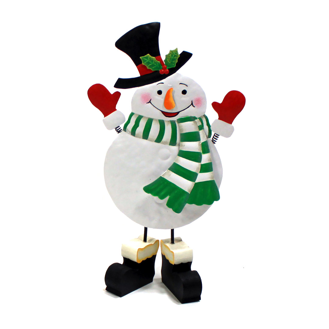 13" Metal Holiday Snowman Standing Figurine The Holiday Aisle®