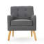 Chaise avec accoudoirs Mid-Century moderne avec dossier capitonné-1574270945