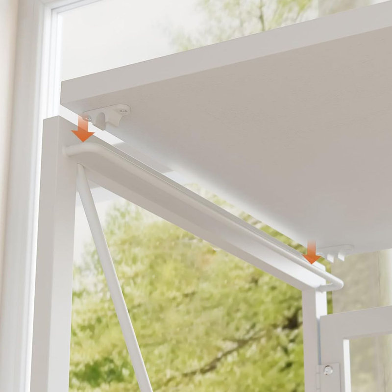 Color 31.5'' Folding Table, White