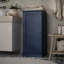 Armoire de rangement 100% bois massif, porte Shaker, 2 tiroirs, tablettes réglables, 16,5 po de largeur, 35,75 po de hauteur-1464912235