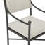 Fauteuil d'extérieur Leni avec coussins Moonveil et structure en aluminium thermolaqué gris chaud