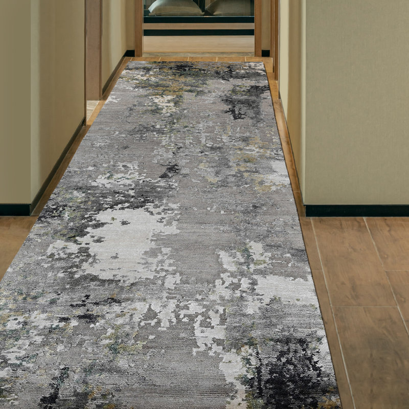 Handmade Wool Area Rug, Runner 2'6" x 9'