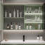 Armoire de salle de bain au style doux.