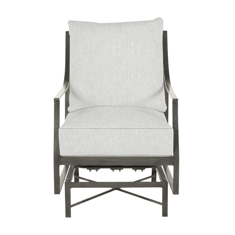 Monaco Patio Chair with Cushions, Welt, Slate Gray, Bali Pearl