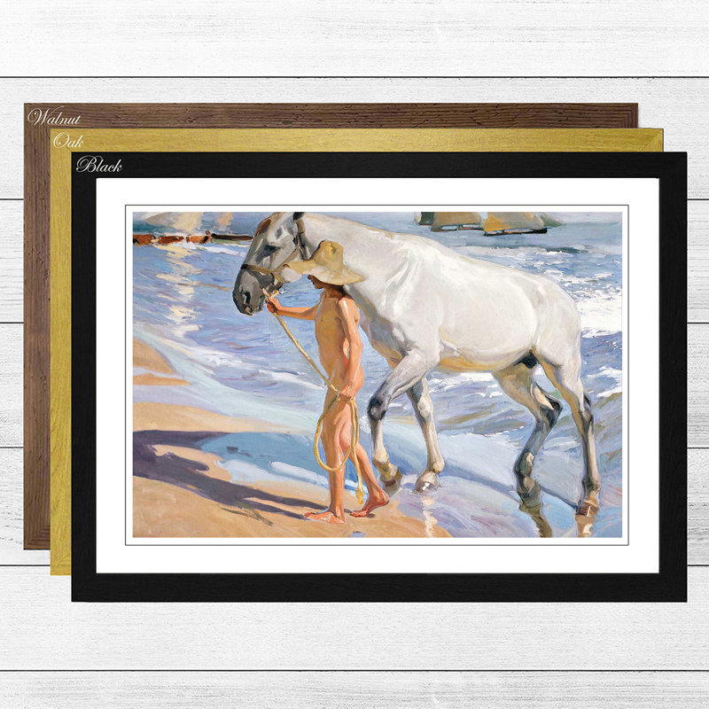 Joaquin Sorolla Y Bastida - Single Picture Frame Painting, Oak