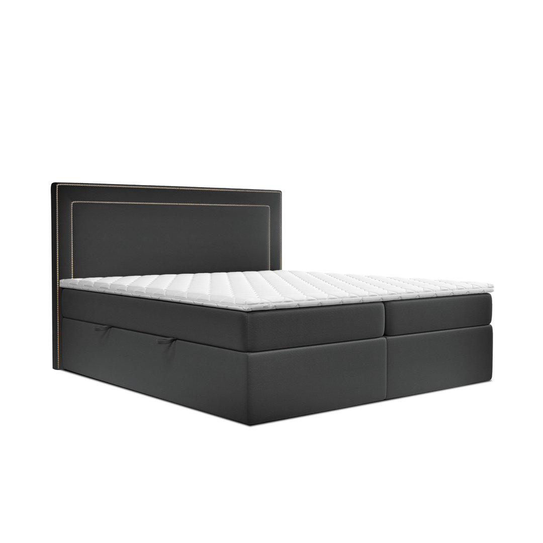 Boxspringbett Mcdowell mit Topper und Bettkasten