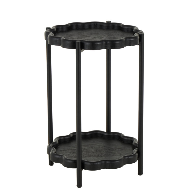 Table d'appoint Cole and Grey Wood, H 23,8 po x l 15,4 po x P 15,4 po
