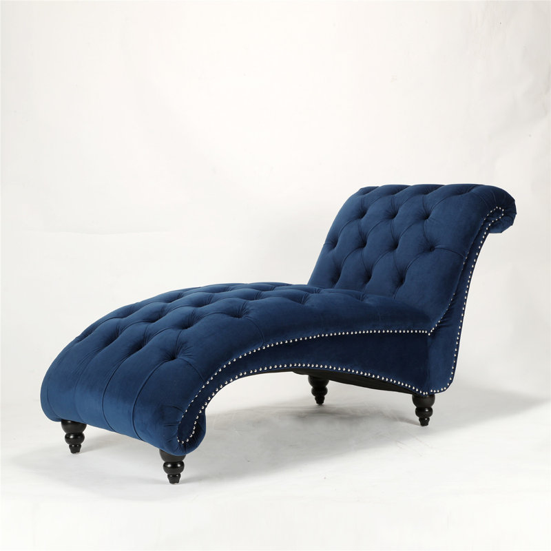 Chaise longue capitonnée sans accoudoirs