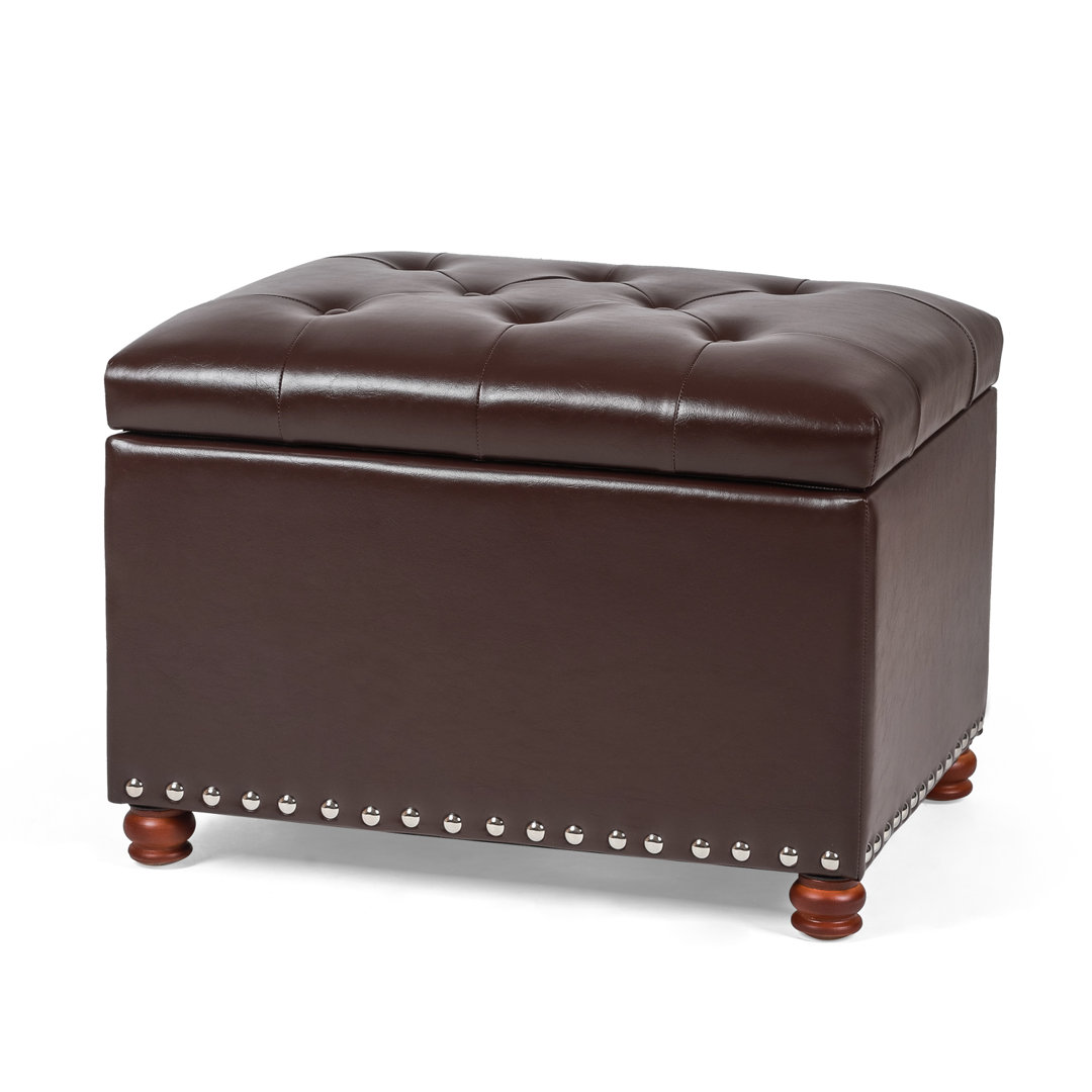 Magoon High-End Classy Rectangular Tufted Storage Ottoman House of Hampton® Upholstery 