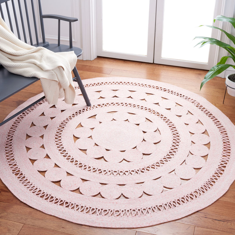 Cape Cod Hand Woven Performance Solid Color Rug, Round 5'