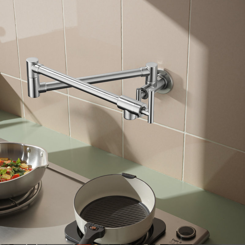 FORIOUS Kitchen Faucet, Brushed Nickel