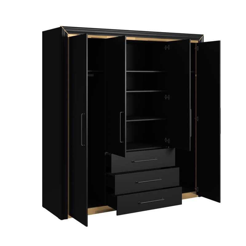 Miyani 4 Door Manufactured Wood Wardrobe