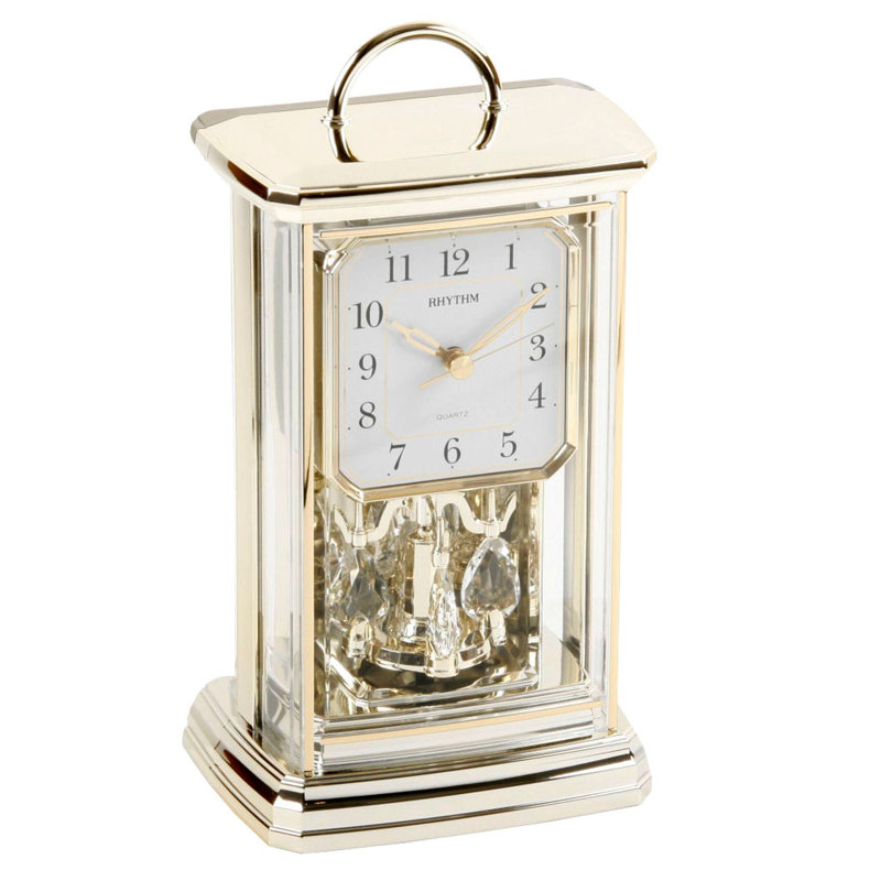 Kimsey Analogue Plastic / Acrylic Quartz Movement / Crystal Tabletop Clock, Gold