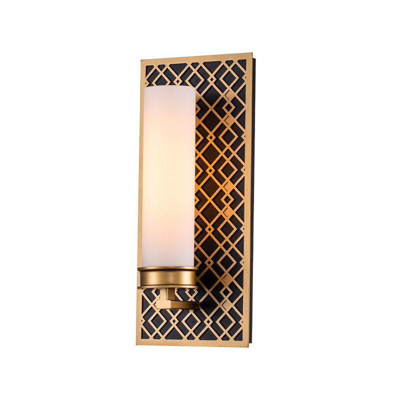 Meuble-lavabo 1 lumière Ziggy, Or laqué