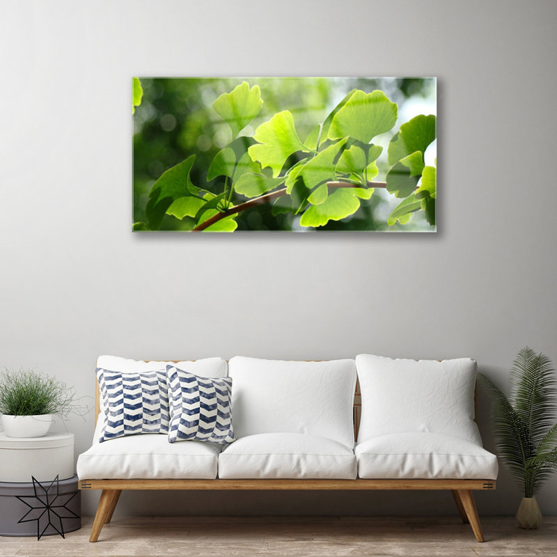 Branch Leaves Floral - Unframed Photograph on Glass