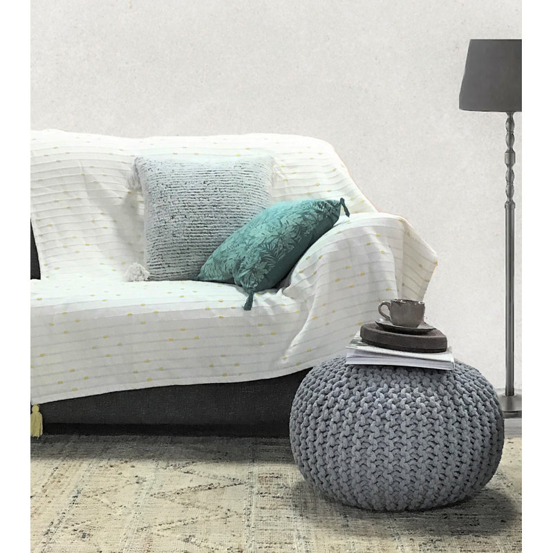 Allicyn Upholstered Pouf, Gray