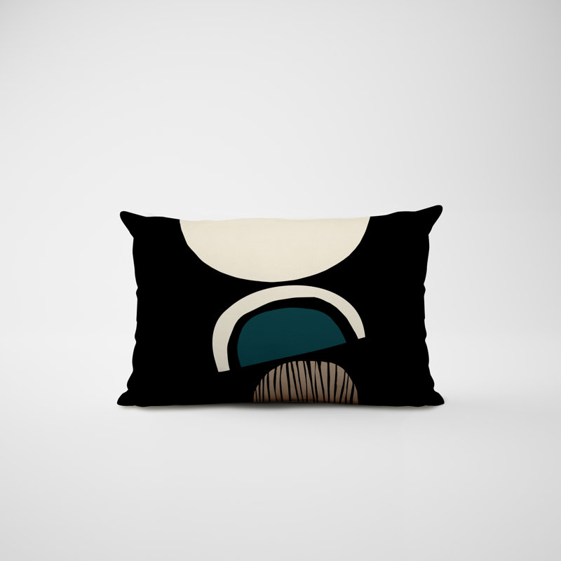 Housse et insert de coussin rectangulaire intérieur / extérieur en polyester / mélange de polyester Chamu, Émeraude