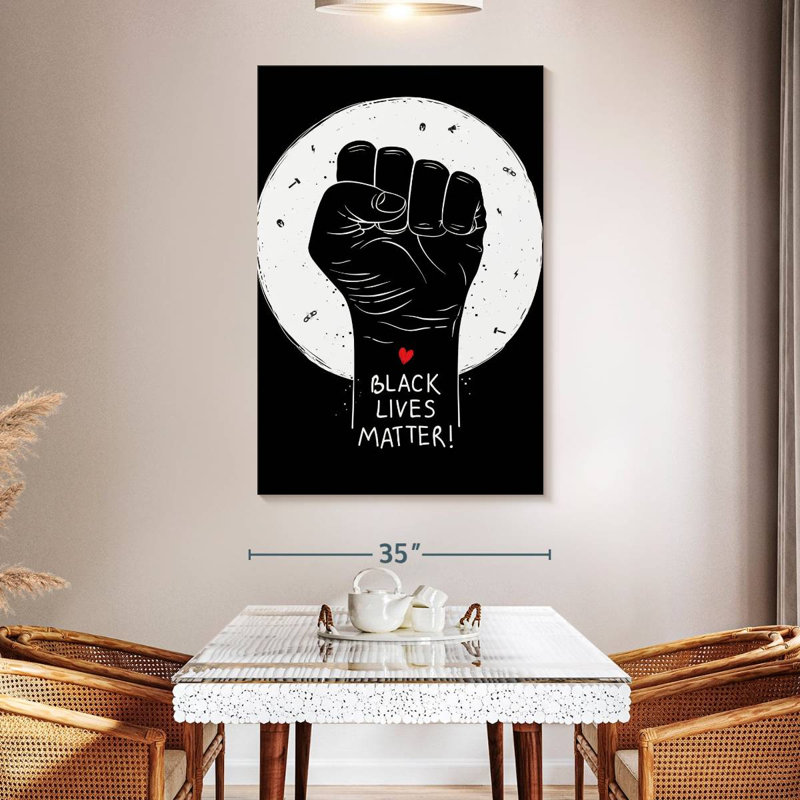 Khadjiah Racial Equality Slogan, 51" H x 34" W