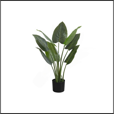 Artificial Plant, 37" Tall, Aureum Tree, Indoor, Faux, Fake, Floor, Greenery, Potted, Real Touch, Decorative, Green Leaves, Black Pot