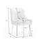 Chaise d'appoint en velours capitonné de 22 po Baudel-957097255