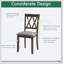 Ensemble de 4 chaises de salle à manger en bois avec sièges rembourrés, revêtues de lin neutre pour plus de confort et de style