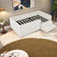 Lit d'enfant peu encombrant avec tissu Boucle, design moderne