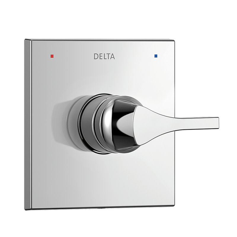 Garniture de soupape à contrôle de pression équilibré Zura 14 Series avec poignée levier simple, Chrome