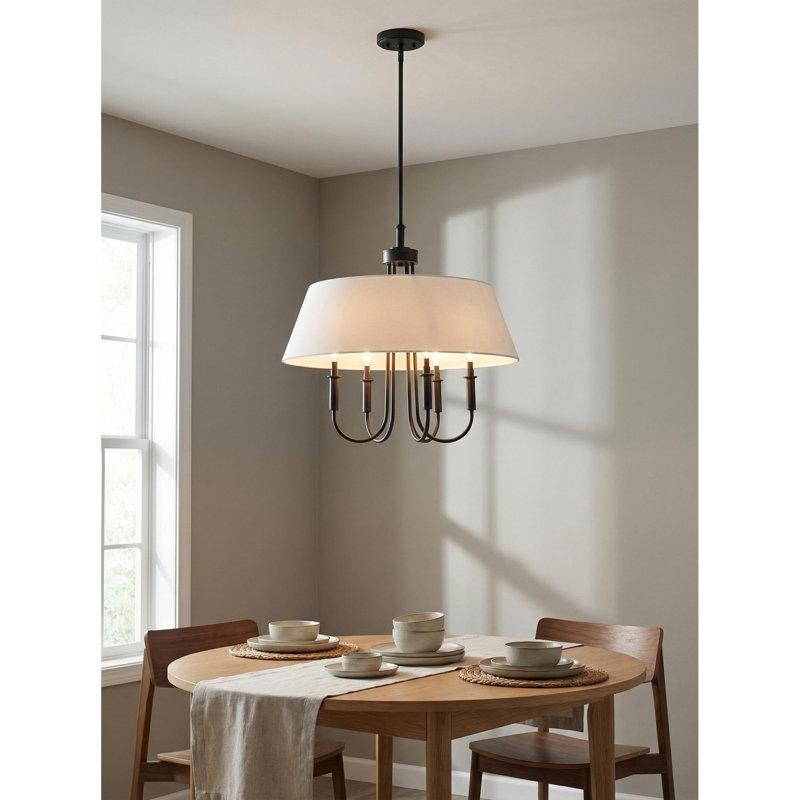 Iron 5-Light Chandelier, Matte Black