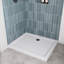 Base de douche en acrylique blanc brillant avec drain à droite 42 po x 34 po Streamline-117295503