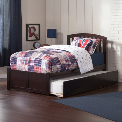 Florio Solid Wood Platform Bed with Footboard and Trundle