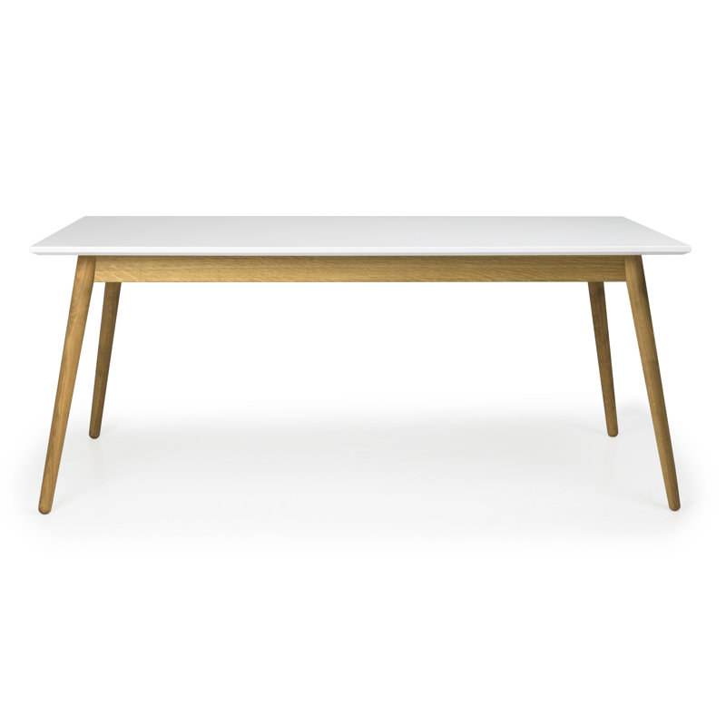 Wrentham 70.8'' Dining Table, White Lacquer / Oak