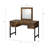 Juvanth Rustic Oak & Black Finish Vanity Desk & Mirror