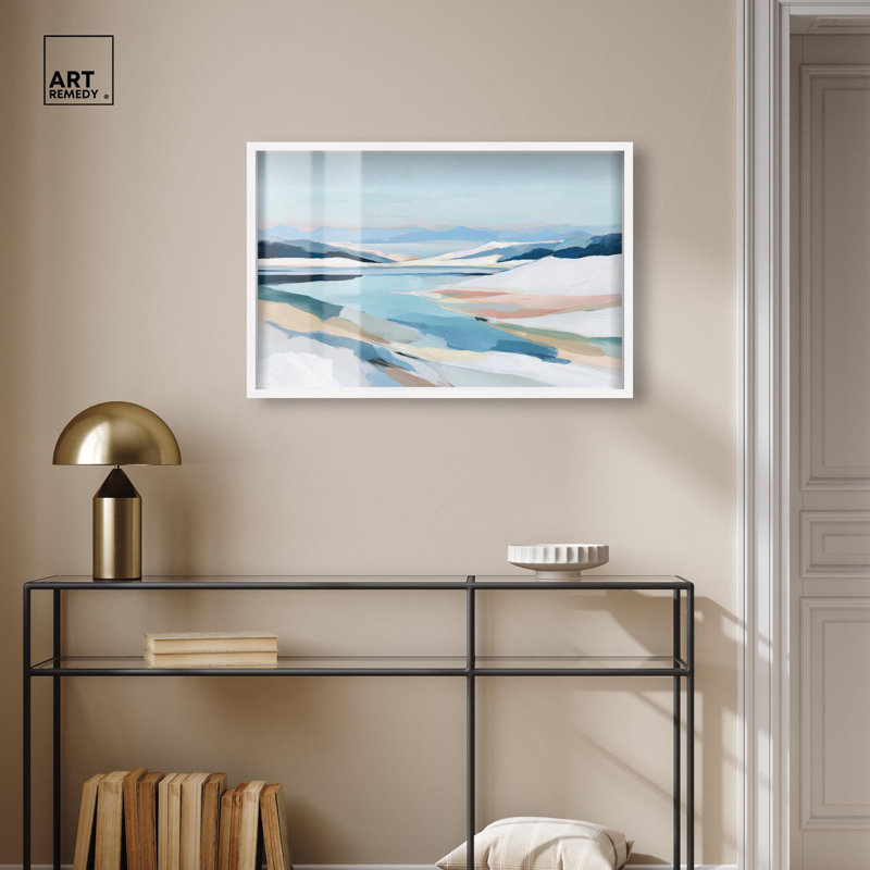 Décoration murale glacière «IceBind Vista I» par Art Remedy, cadre blanc, 31 x 21, H 21 po x l 31 po, Cadre blanc
