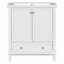Ensemble de meuble-lavabo 30 po avec lavabo, armoire de salle de bain multifonctionnelle avec portes et tiroir, cadre solide et panneau de fibres à densité moyenne, blanc-718462497