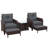 5-Piece  PE Wicker Rattan Rattan Seating Patio Conversation Sets With Ottoman-66405971