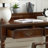 Nut-brown Rectangular Solid Wood with 2 drawers desk-74851978