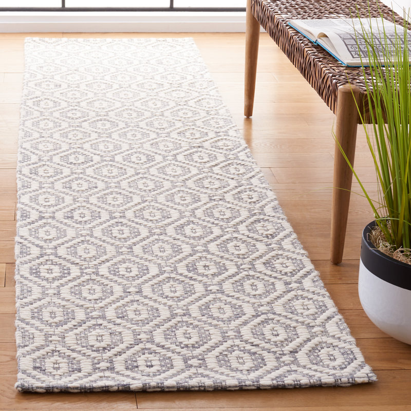 Tapis géométrique tissé à la main Marbella, Tapis de couloir 2 pi 3 po x 9 pi