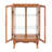 2 Doors Curio Cabinet With Lighted Interior, Tempered Glass Doors, Mirrored Back, Adjustable Shelves, Oak Color For Living Area Elegant - Back Built-In Home-121115141