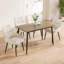 Ensemble de table et de salle à manger moderne 4 pièces à grain de bois moderne, robuste, durable et facile à assembler pour les réunions de famille-2015743363-2015743388