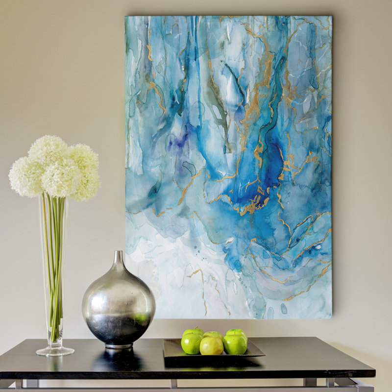 " Abstract Lapis ", 12" H x 18" W x 1.5" D