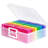  Transparent 4" x 6" Photo Cases and Clear Craft Keeper with Handle - 16 Inner Cases Plastic Storage Container Box (Multi-coloured)