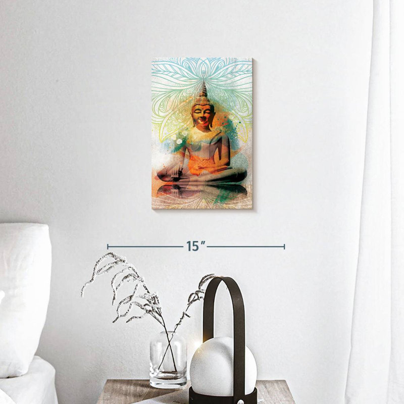 Bouddha assis, H 12 po x l 8 po 