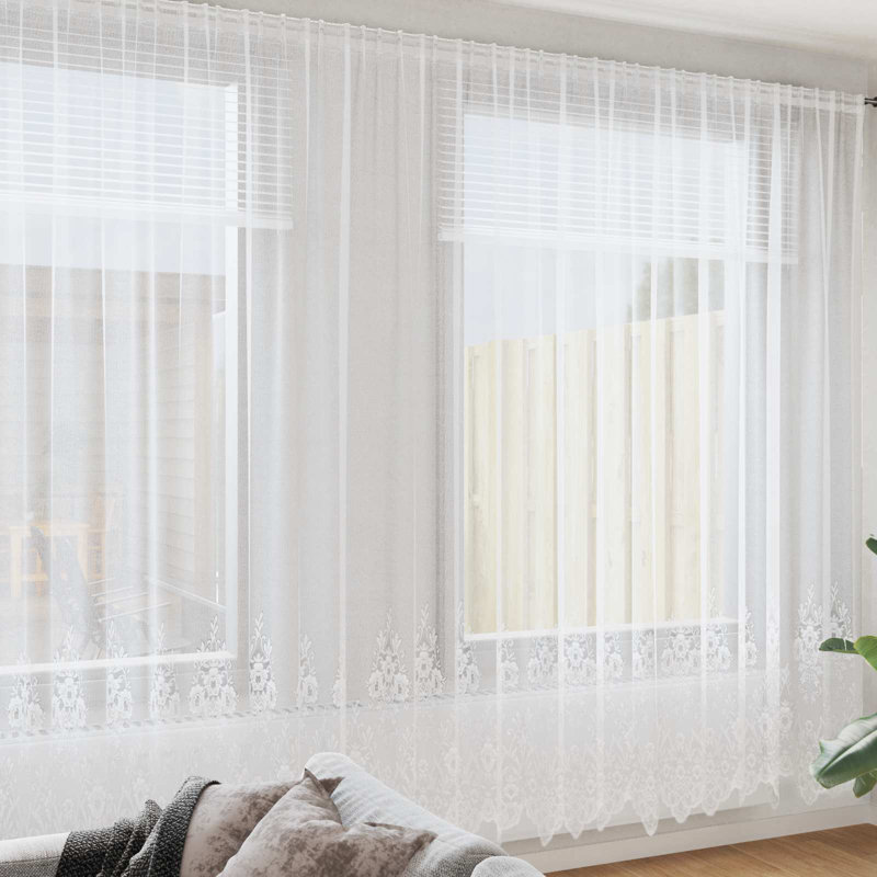 Semi Sheer Curtain Single Panel, 300cm Height x 1200cm Width 