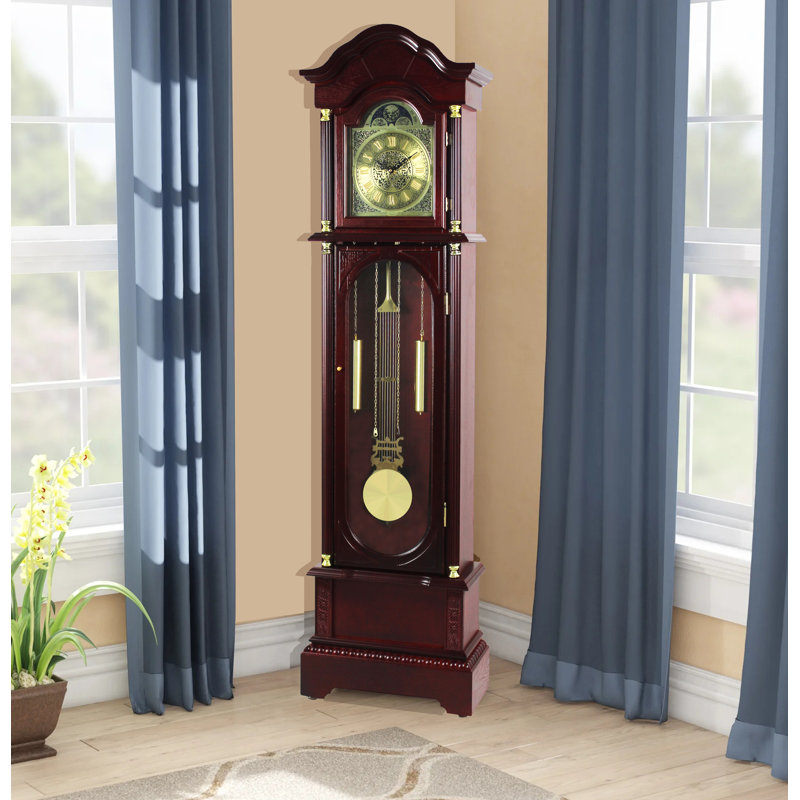 181.9cm Wood Grandfather Clock, Cherry