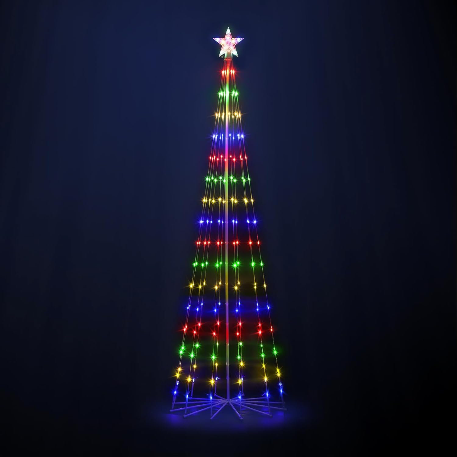 CELLPAK 1.5M Four-color Plug-in Conical Tree Lights without Remote ...