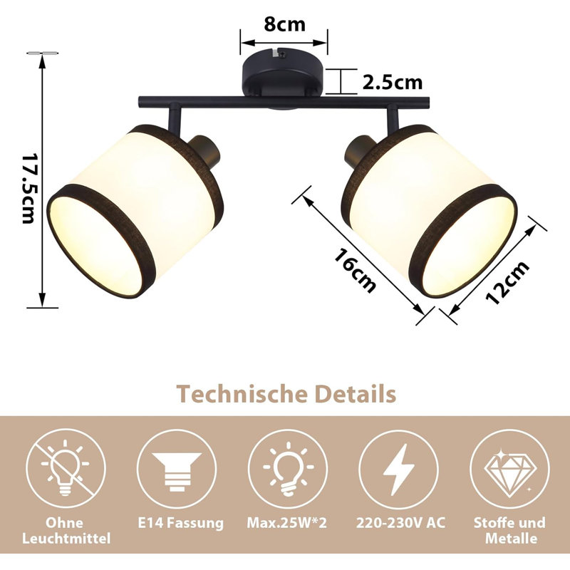 Burlap Semi Flush Mount